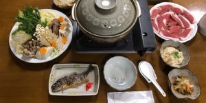 ぼたん鍋　ジビエ　イノシシ　あまご