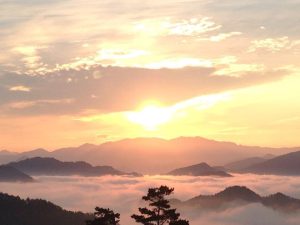 雲海　野迫川村　小辺路　　熊野古道