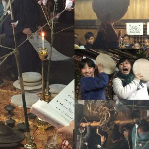 野迫川村　北今西　大股　オコナイ　五穀豊穣祈願　奈良県県指定無形民俗文化財　﻿宝印カツギ　組入り　カズラ切り　タテモチ　粟餅の競売　シラクチカズラ　シキビ　アワギ　杉の葉　マナダケ　護符づくり　1月2日　夜7時